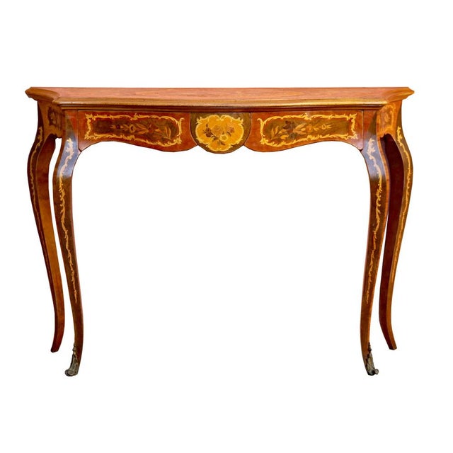 1960s Mid-20th Century Baroque Lombard Console Table with Inlays, 1960s For Sale - Image 5 of 18