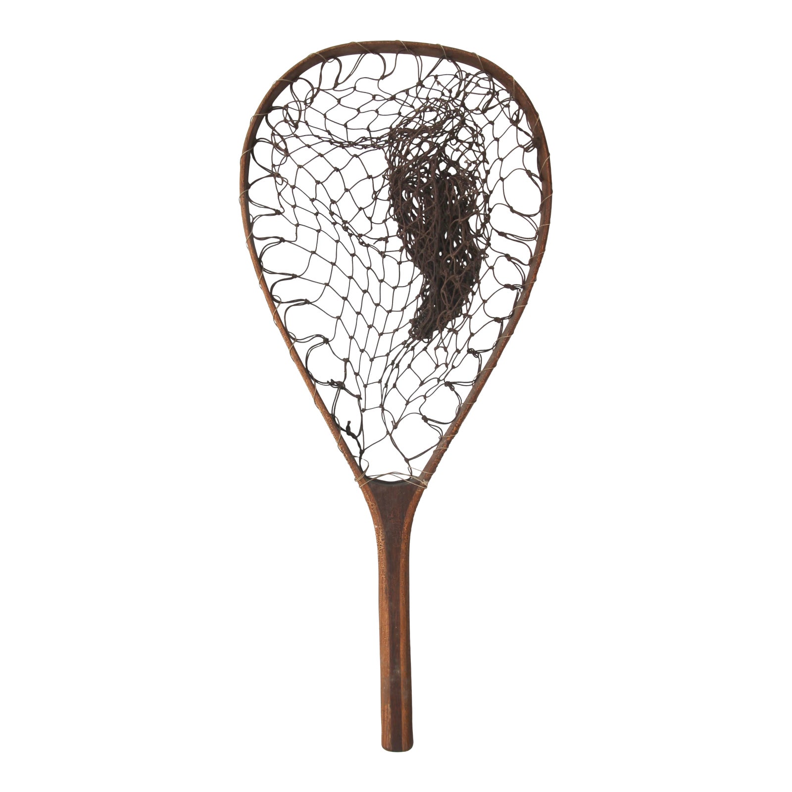 Early Wood Fly Fishing Hand Net Chairish