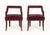 Pair of Brabbu Red Velvet Upholstered Chairs, with plaque labels to undersides. 29.5" H x 23.25" W x 22.25" D; seat: 18.5"...