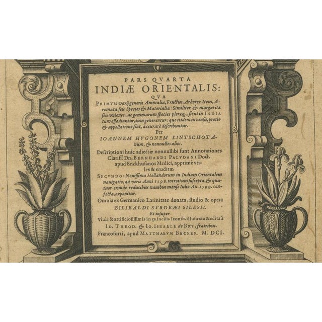 After Jan Huygen van Linschoten, Linschoten Voyages, 1601, Engraving For Sale - Image 3 of 10