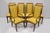 Vintage Karges French Regency Style Klismos Saber Leg Walnut Dining Chairs - Set of 6. Set includes (2) armchairs, (4)...