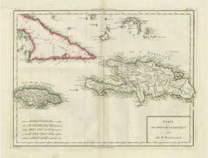 Antique Map of Jamaica and Hispaniola, 1802