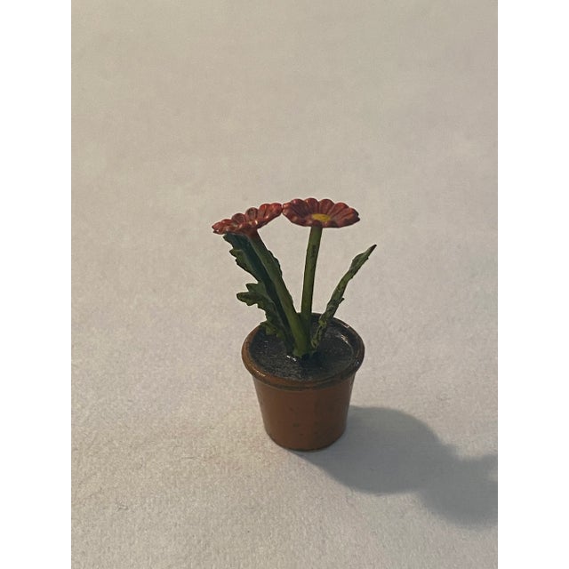 Very special and unusual miniature wax bronze in the shape of potted Ferber daisies made by artist Ludwig Redl. Purchased...