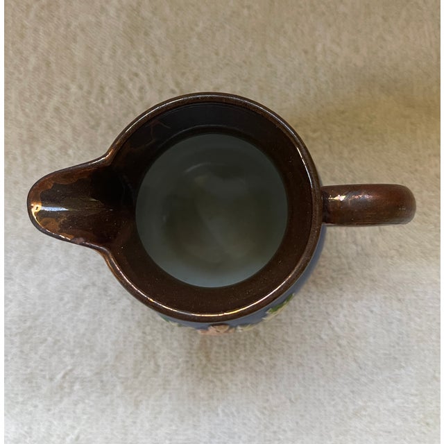 Ceramic Antique English Lusterware Copper Glaze Small Jug For Sale - Image 7 of 8