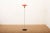 Gray Painted Tubular Steel Floor Lamp with Black Metal Base, Red Painted Metal Shade and Frosted Glass Diffuser For Sale - Image 10 of 10