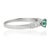 Not Yet Made - Made To Order Contemporary 6 Prong Set 0.32 Ct Natural Emerald Ring and Pave Diamonds Size 7 For Sale - Image 5 of 12