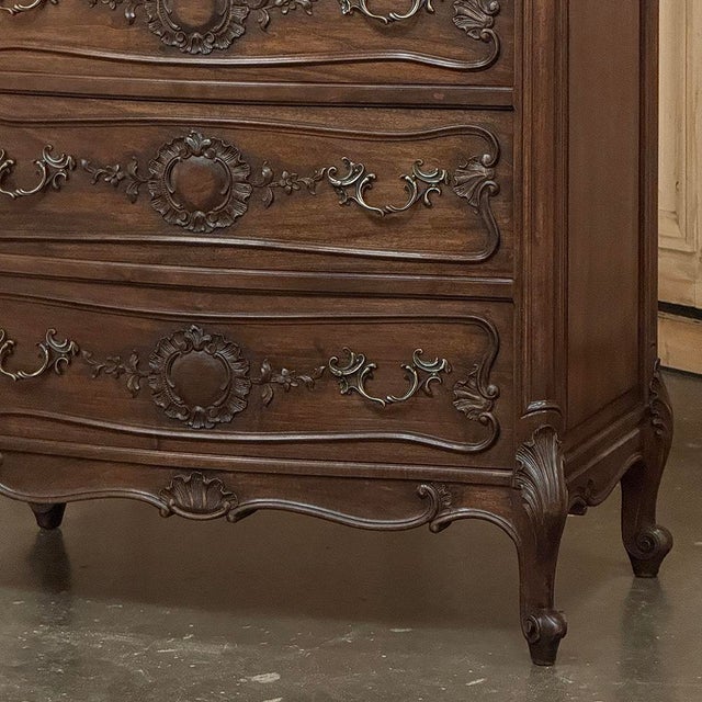 Louis XV Style French Solid Walnut Chiffoniere For Sale - Image 11 of 18