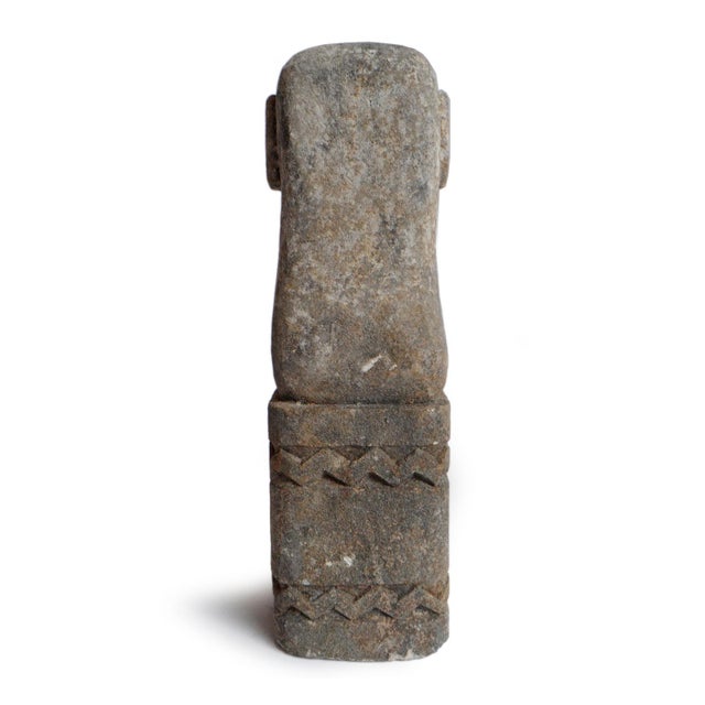 Vintage Stone Timor Figure Property Marker Garden Ornament For Sale - Image 4 of 5