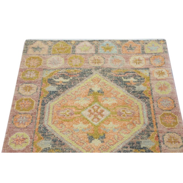 Oriental Hand Knotted Rug Turkish Oushak 2'4" x 3'1" For Sale In Houston - Image 6 of 9