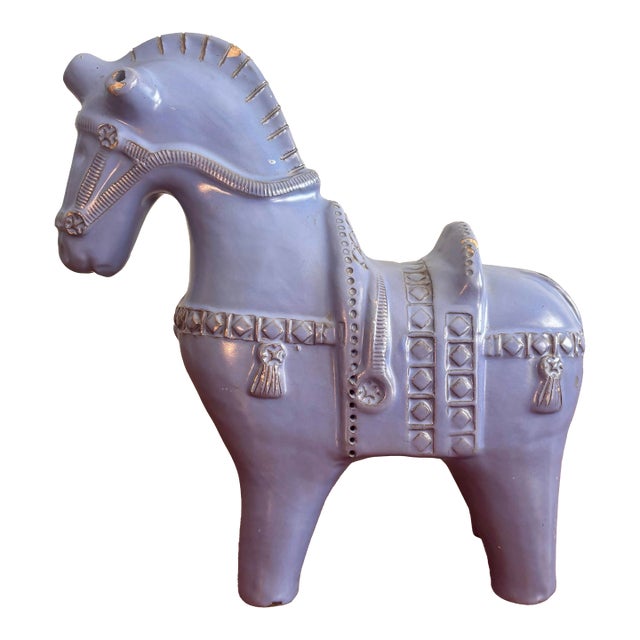 1960s Ceramic Horse Sculpture by Aldo Londi for Bitossi For Sale