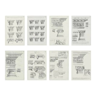 Set of 8 Antique Giovanni Battista Piranesi Framed Italian Architectural Prints For Sale