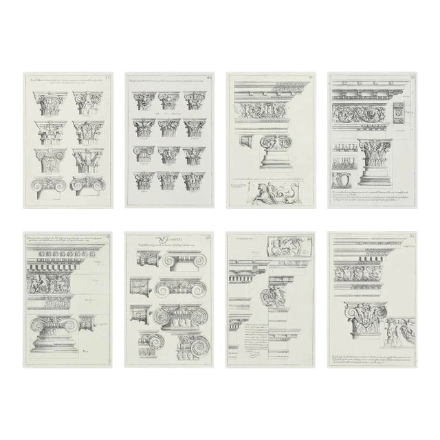 Set of 8 Antique Giovanni Battista Piranesi Framed Italian Architectural Prints For Sale
