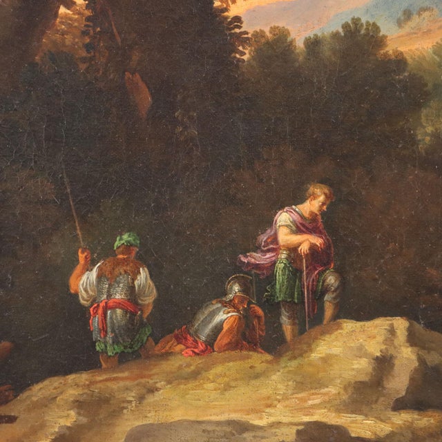 Landscape, Oil on Canvas, 17th-18th Century, Framed For Sale - Image 4 of 12