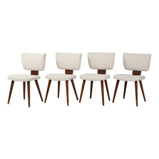 Scandinavian Bouclé Wool Chairs, 1960s, Set of 4 For Sale