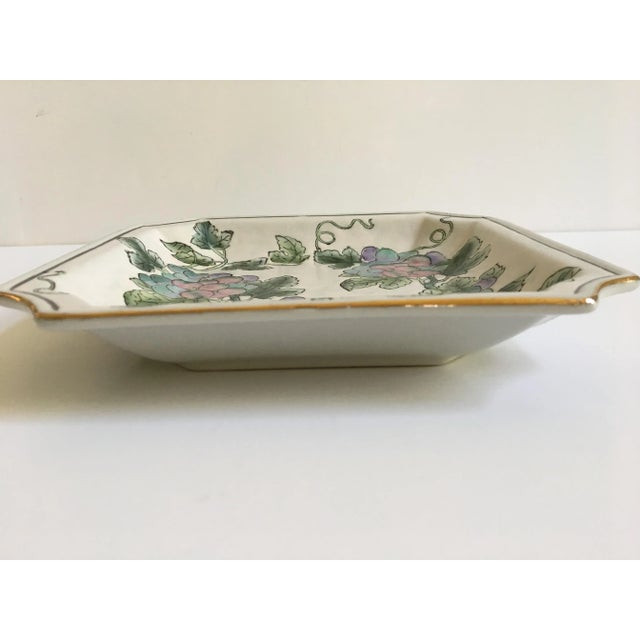 Vintage Porcelain Gold Edged Tray With Grape Clusters by Andrea by Sadek For Sale - Image 6 of 10