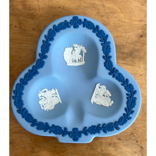 Blue Set of Four Blue Vintage Wedgwood England Ashtrays For Sale - Image 8 of 13