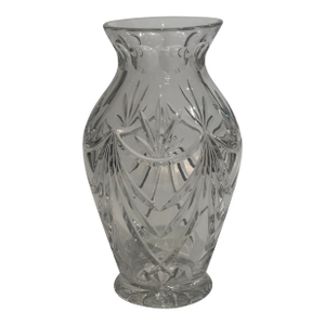 Mid 20th Century Large Waterford Cut Crystal Urn-Form Vase With Sweeping Fan Cuts, 13.5“