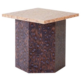 Rectangle Slim Osis Hexagon Base Side Table by Llot Llov For Sale