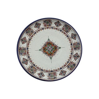 Late 20th Century Moroccan Ceramic Plate For Sale