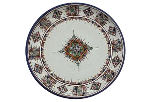 Late 20th Century Moroccan Ceramic Plate