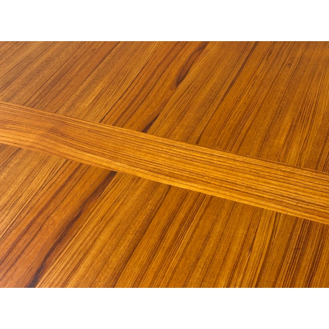 Restored Danish Teak Expanding Draw Leaf Dining Table by Dyrlund For Sale - Image 11 of 12