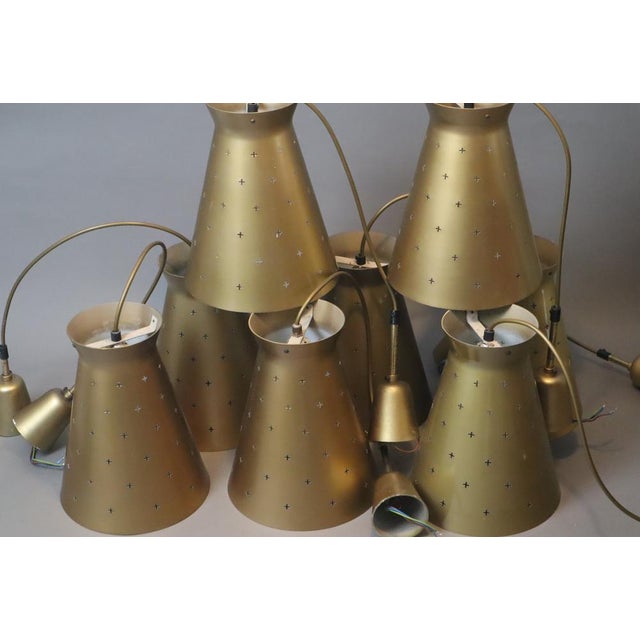 Mid-Century Modern Golden Diabalo Hanging Lamp by Egon Hillebrand for Hillebrand Lighting, 1950s For Sale - Image 3 of 18