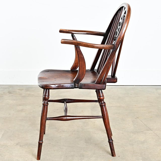 English 19th Century Elm Windsor Chair For Sale - Image 9 of 11