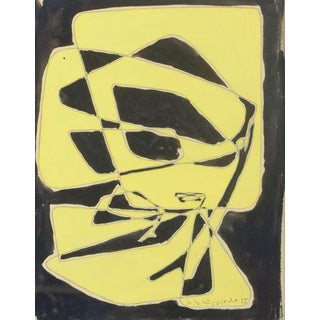 Unknown Artist, Abstract Composition, 1955, Mixed Media on Paper For Sale