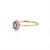 Art Deco 14k Solid Yellow Gold Ring With Natural Tanzanite & Halo Diamonds (All Size Available) For Sale - Image 3 of 5