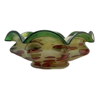 Bohemian Art Glass Bowl by Ernst Steinwald, 1930s For Sale