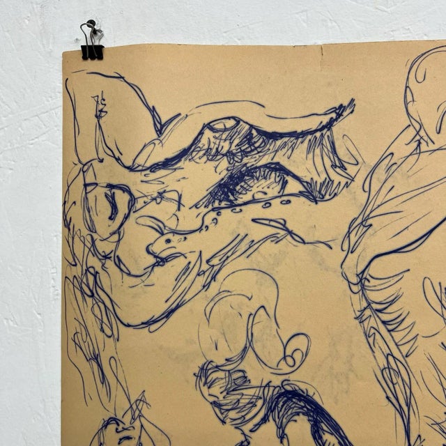 1960s Myrna Nobile Nude Art Drawing #2 on Paper 3/5/65 Signed For Sale In San Diego - Image 6 of 9