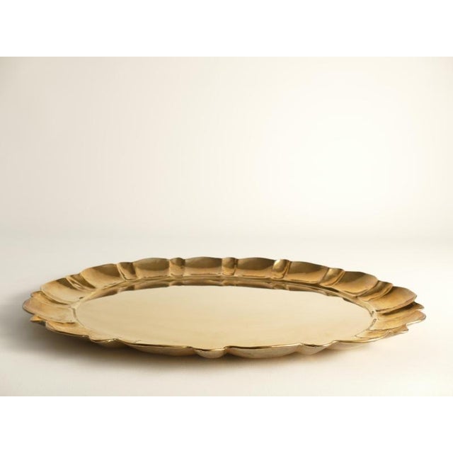 Large Hollywood Regency Oval Brass Tray from Firma Lars Holmström, 1940s For Sale - Image 16 of 18