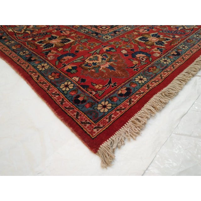 1950s 1950's Antique Persian Tabriz Rug , 11'2" X 14'6" For Sale - Image 5 of 6