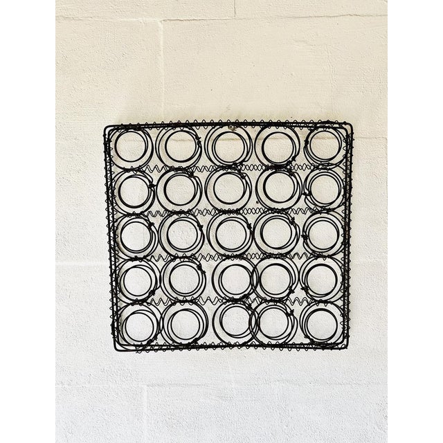 Charcoal Meshwire Wall Decoration, in Very Good conditions. Designed 1920 to 1949