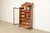 Antique Victorian Carved Tiger Oak Side-by-Side Bookcase With Drop Front Secretary Desk, Circa 1900 For Sale In South Bend - Image 6 of 15