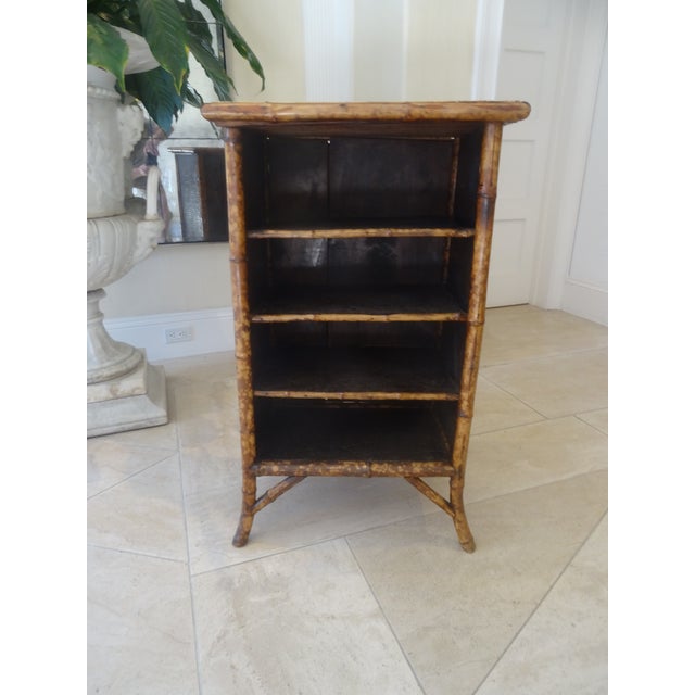 Black 19th Century Victorian Bamboo Bookcase For Sale - Image 8 of 9