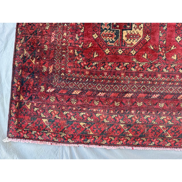 Red Mauri Bokhara Hand-Knotted Wool Rug - 8'8" X 5'6" For Sale - Image 11 of 13