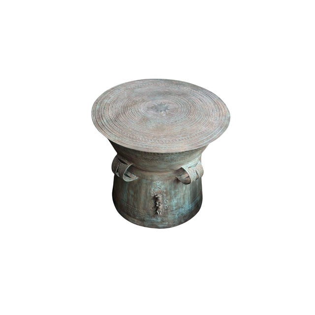 Not Yet Made - Made To Order Monumental Cast Bronze Rain Drum Side Table Sculptural Patinated Finish For Sale - Image 5 of 6