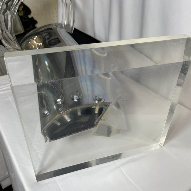 Mid 20th Century Rona Culter Lucite & Chrome Sculpture For Sale - Image 11 of 12