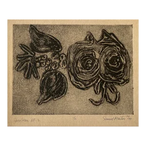 1964 Samuel Martin Midcentury Modern Caribbean Etching
