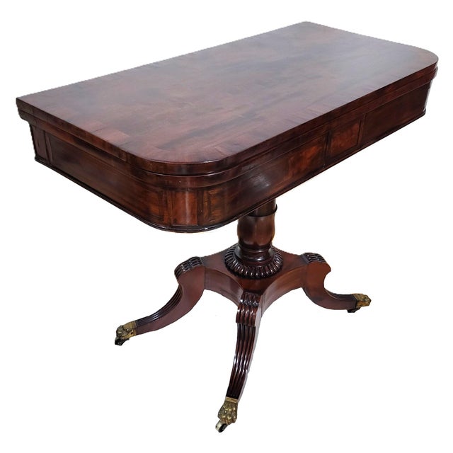 From a fine New York City estate, we are delighted to offer you this Superb Antique American 19th Century Regency Flip Top...