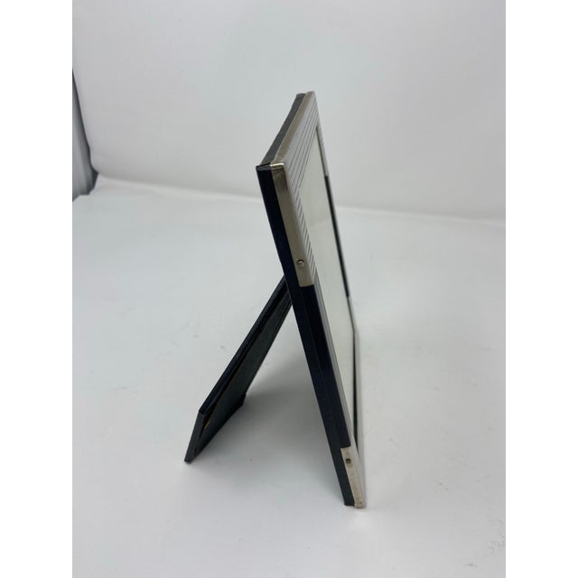 Vintage Platas Lappas Chrome and Black Metal Picture Frame For Sale - Image 4 of 6