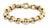 Contemporary Mid 20th Century Knife Edge 14k Two Tone Gold Round Link Bracelet For Sale - Image 3 of 5