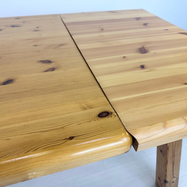 Brutalist Pine Dining Table by Wasa For Sale - Image 11 of 12
