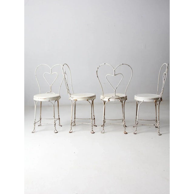 Vintage Ice Cream Parlor Chairs Set of 4 For Sale - Image 9 of 10