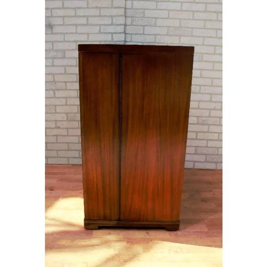 Mid 20th Century Vintage Plunkett Home Furnishings Modern Expandable Wood Bar Cabinet For Sale - Image 5 of 10
