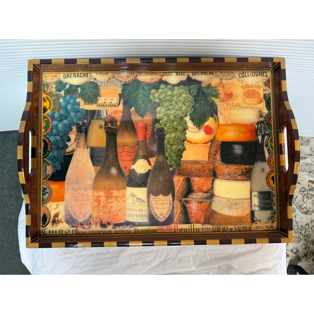 Design Plus Gallery presents the Wine & Cheese Lacquered Tray by Annie Modica. Annie Modica's beautiful decoupage products...