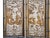 Wood Vintage Finish Openwork Figural 4 Panels Wood Floor Screen Room Divider For Sale - Image 7 of 13