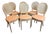 Vintage French Louis XVI Style Oval Cane Back Dining Chairs, Set of 6, C. 1970s For Sale