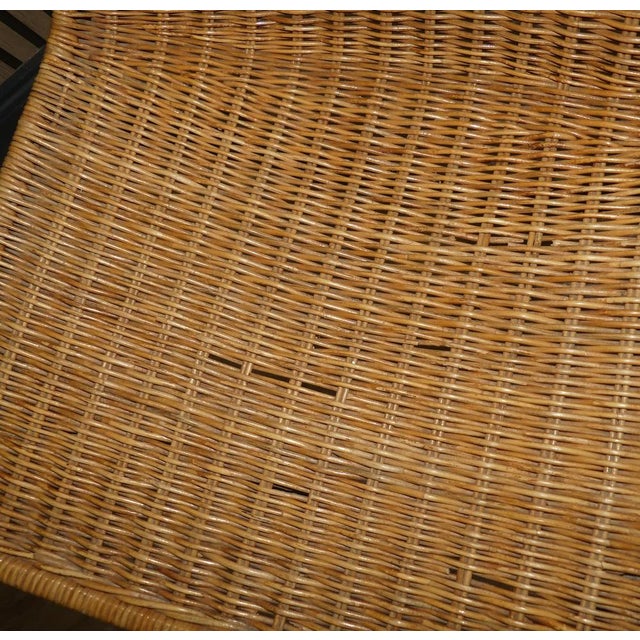 Basket Dining Chair in Rattan and Metal attributed to Gian Franco Legler, 1950s For Sale - Image 9 of 10